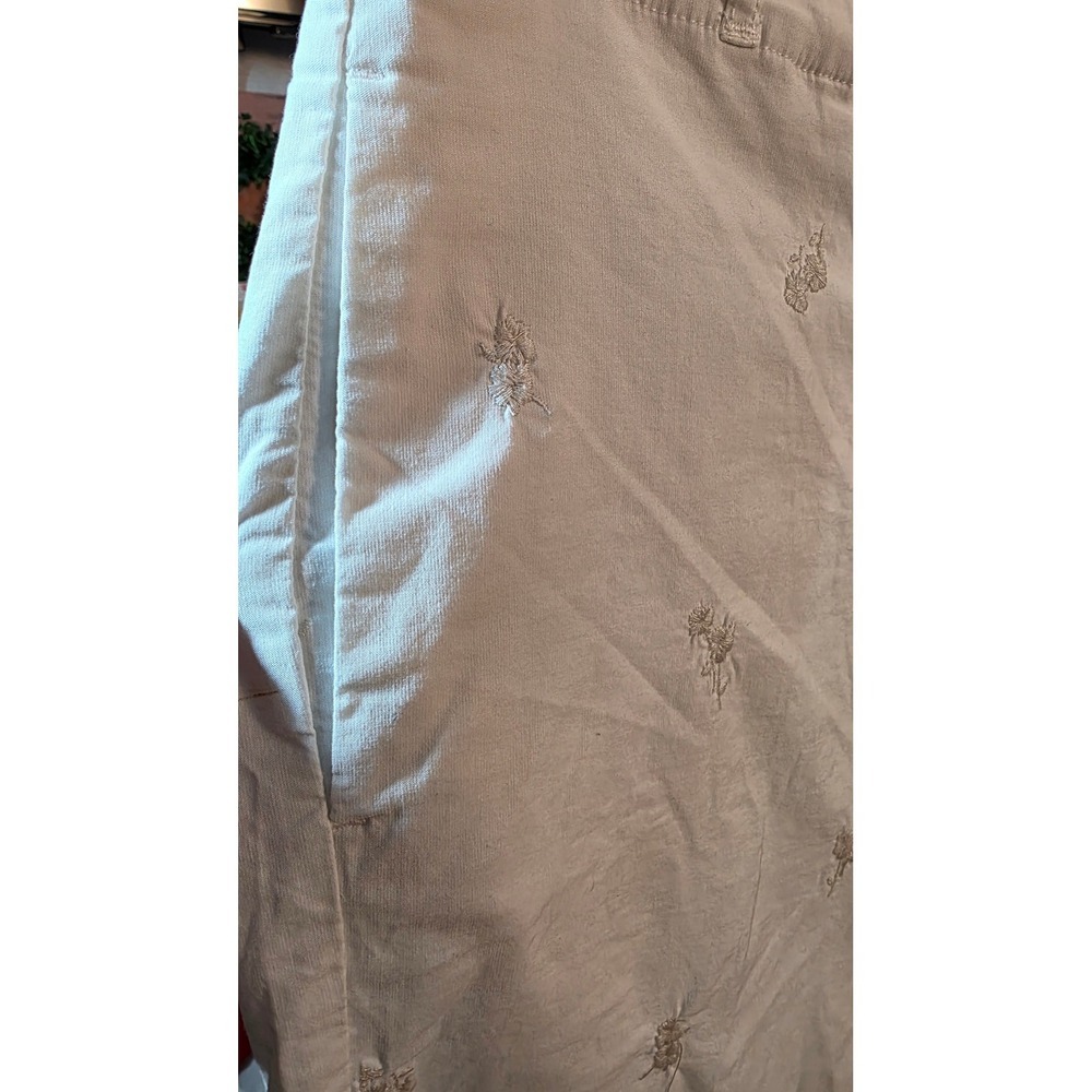 Nicole Miller White Embroidered Wide Leg Linen Rayon Pants Womens Size 2 - Picture 6 of 10